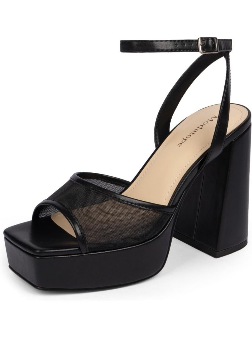 Stylish Chunky Heel Platform Sandals for Women - Open Toe Ankle Strap Design